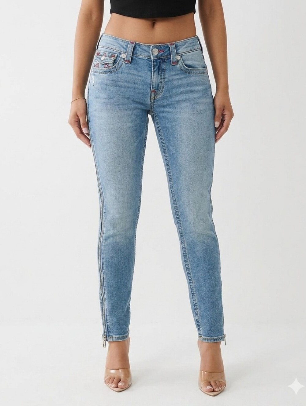 True Religion Light Blue High-Rise Skinny Jeans